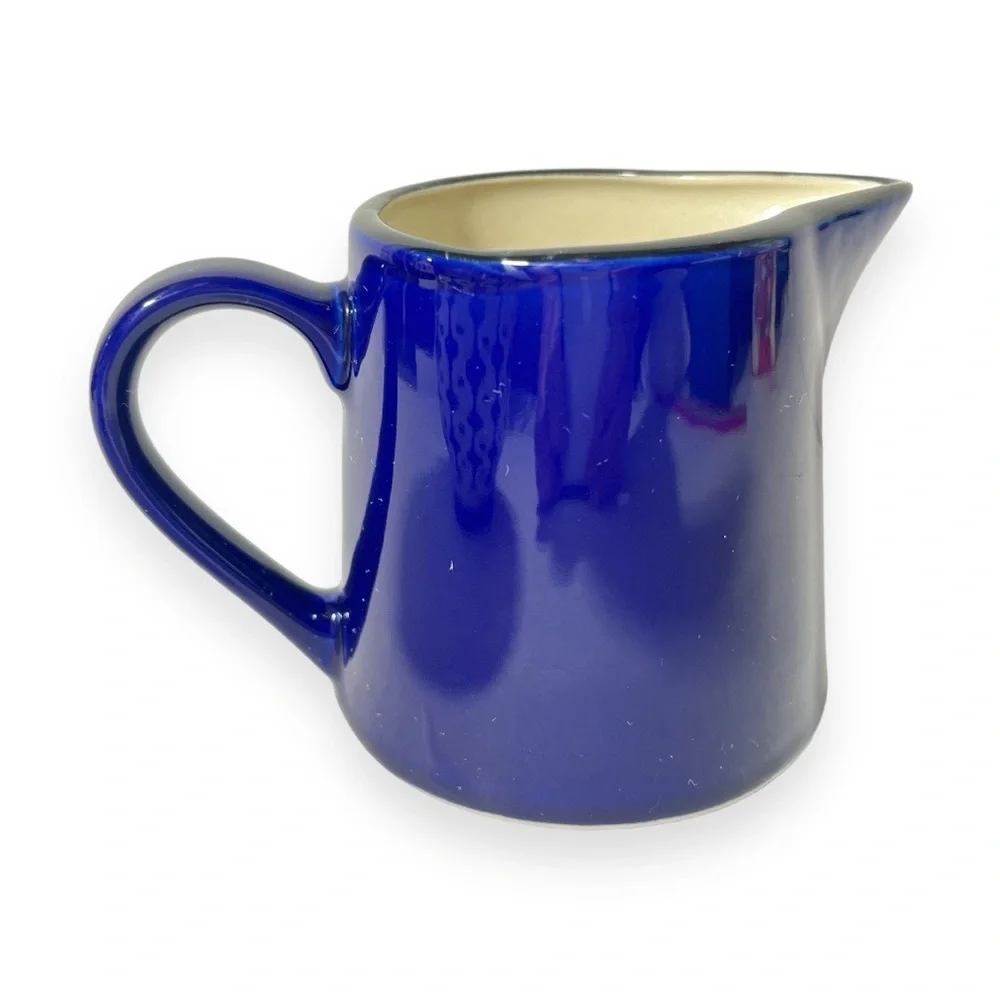 West Elm Indigo‎ Blue Tie-dye Ceramic Nesting Bowls and Colbalt Blue Pitcher